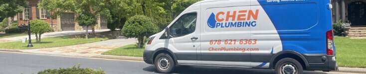 Chen Plumbing Truck Parked In Neighborhood