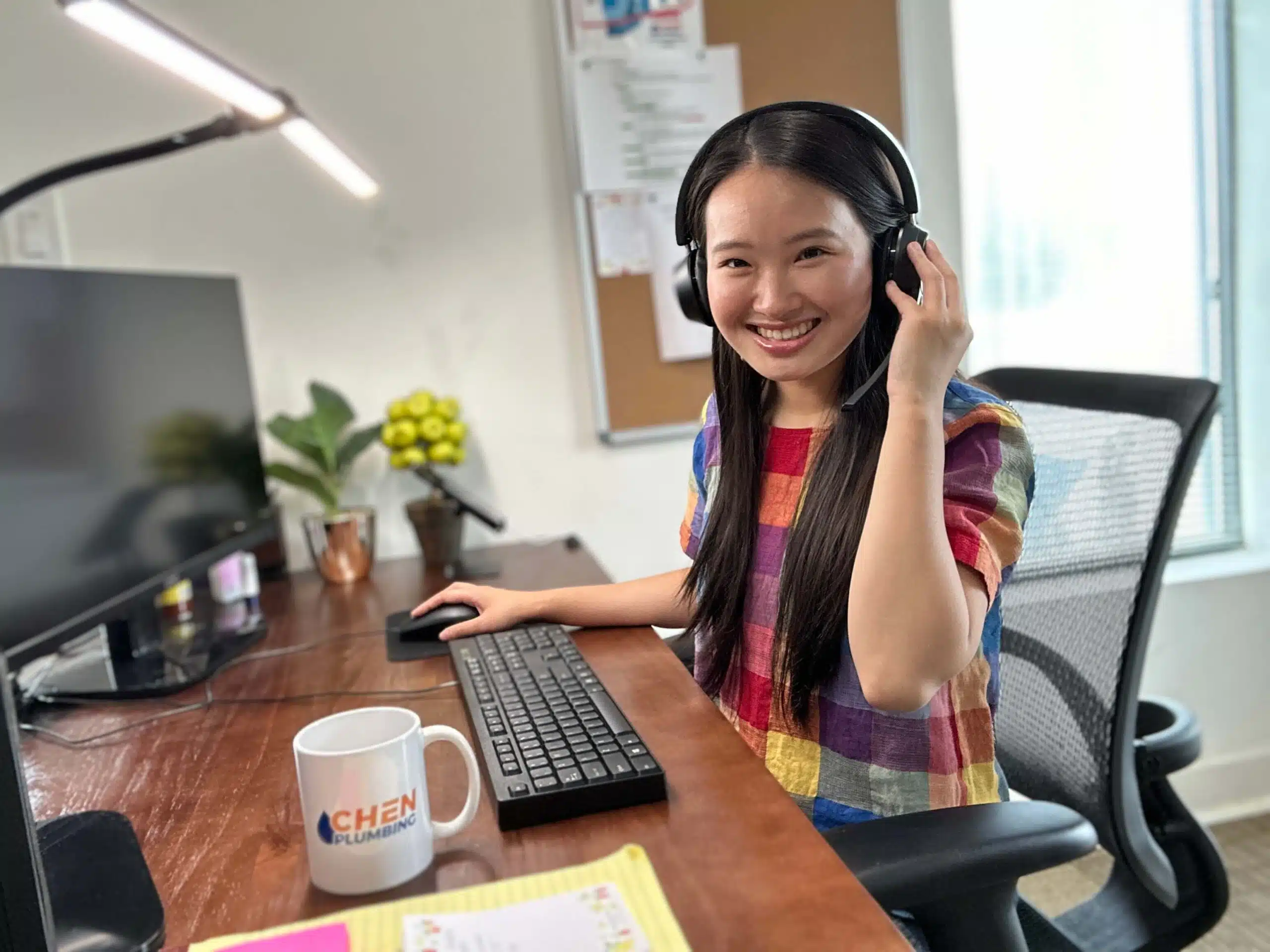 dispatcher on phone in office dispatcher on phone in office