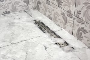 clogged shower drain