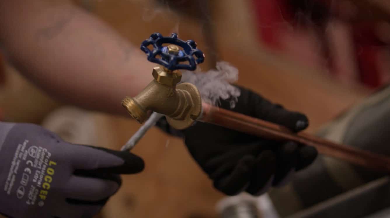 Chen Plumbing technician at work